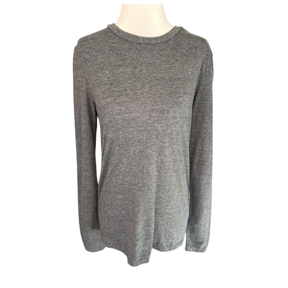 AG Adriano Goldschmied Womens Heather Gray Long‎ Sleeve Crew Neck Tee Small